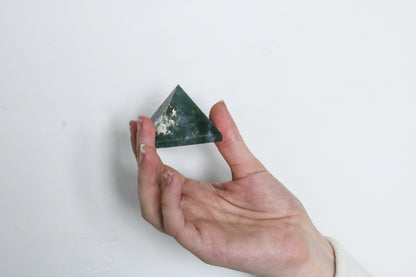 Crystal 2" Pyramids | Larvikite | Black Tourmaline | Moss Agate | Green Aventurine