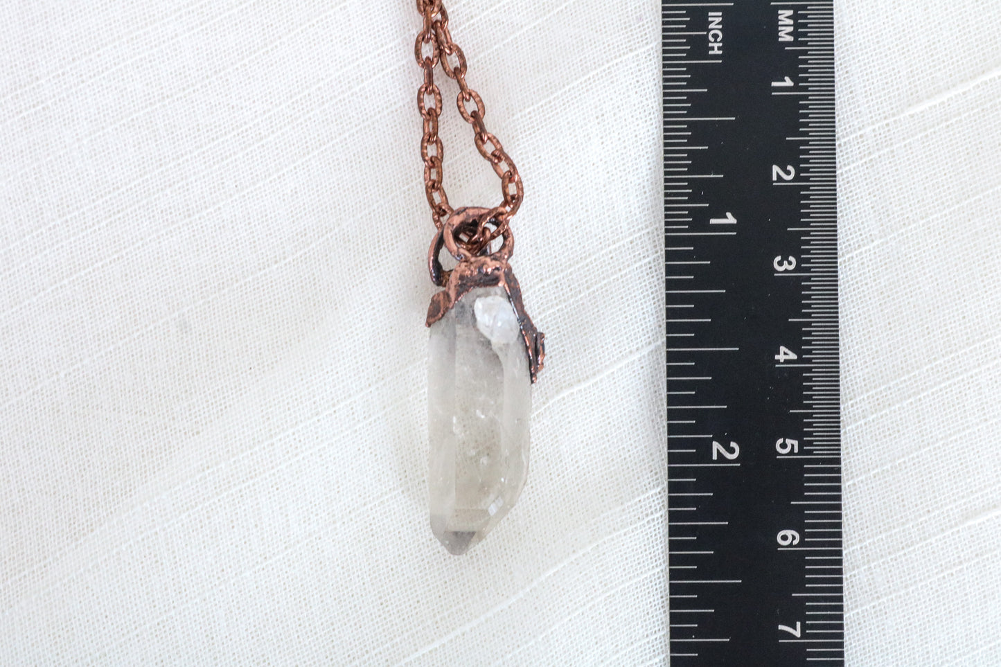 Clear Quartz & Sapphire Necklace