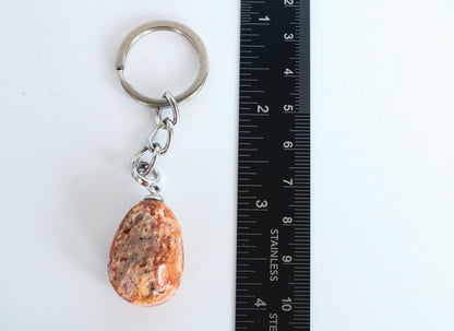 Rare Bacon Hyalite Opal Keychain