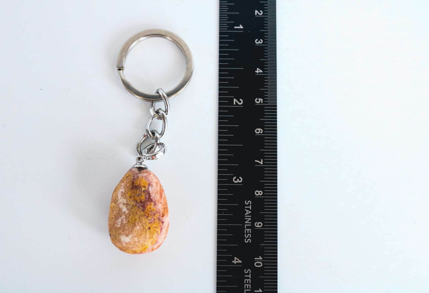 Rare Bacon Hyalite Opal Keychain