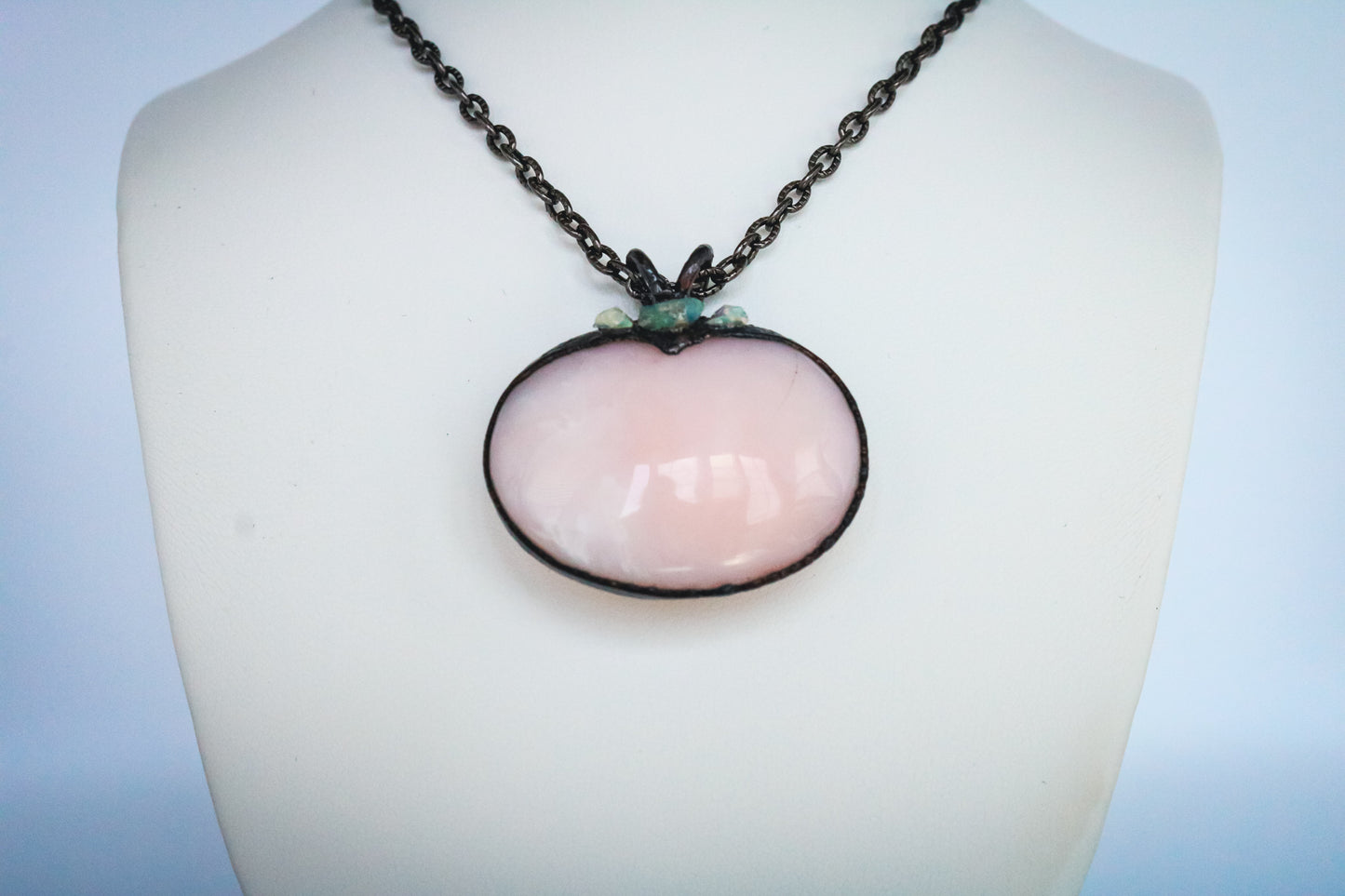 Pink Opal with Ethiopian Opal Details