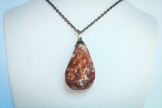 Simple, Rare, Bacon Hyalite Opal Necklace