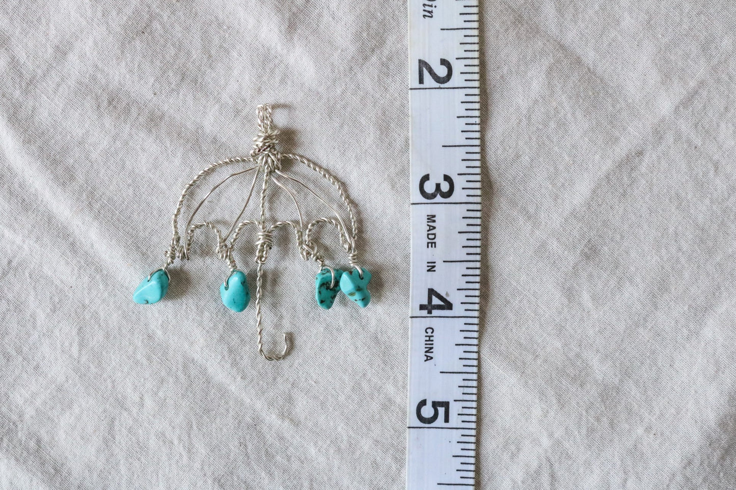 Turquoise Magnesite Umbrella Necklace