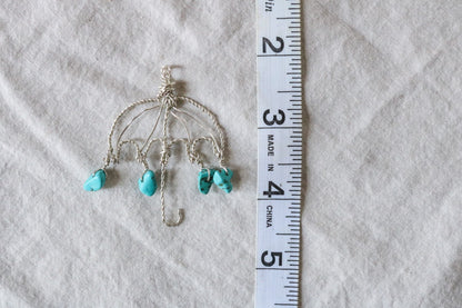 Turquoise Magnesite Umbrella Necklace